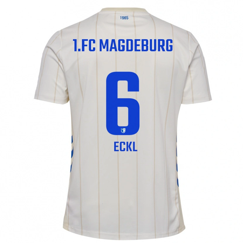 Danxen Barn Hanna Eckl #6 Hvit Blå Bortetrøye Drakt Trøye 2025/26 Skjorter T-Skjorte