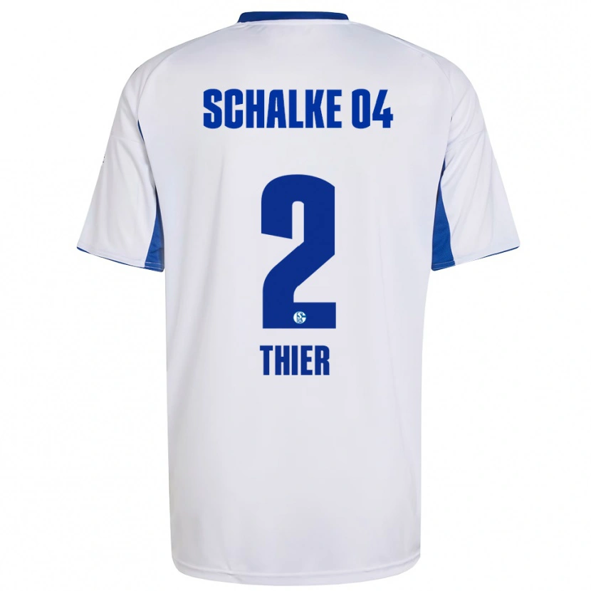 Danxen Barn Silas Thier #2 Hvit Blå Bortetrøye Drakt Trøye 2025/26 Skjorter T-Skjorte