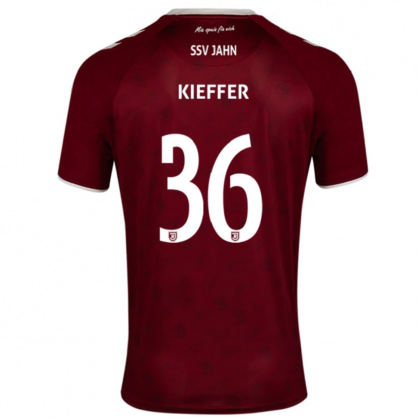 Danxen Barn Ben Kieffer #36 Burgunder Hvit Bortetrøye Drakt Trøye 2025/26 Skjorter T-Skjorte