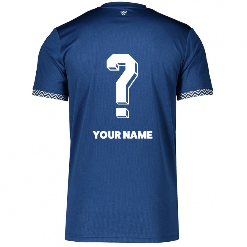 Danxen Mann Navnet Ditt #0 Marineblå Hvit Hjemmetrøye Drakt Trøye 2025/26 Skjorter T-Skjorte