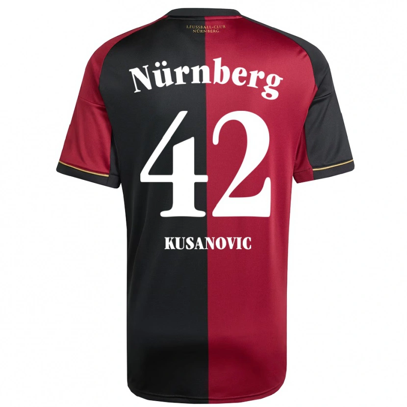 Danxen Mann Tino Kusanovic #42 Burgunder Svart Hjemmetrøye Drakt Trøye 2025/26 Skjorter T-Skjorte