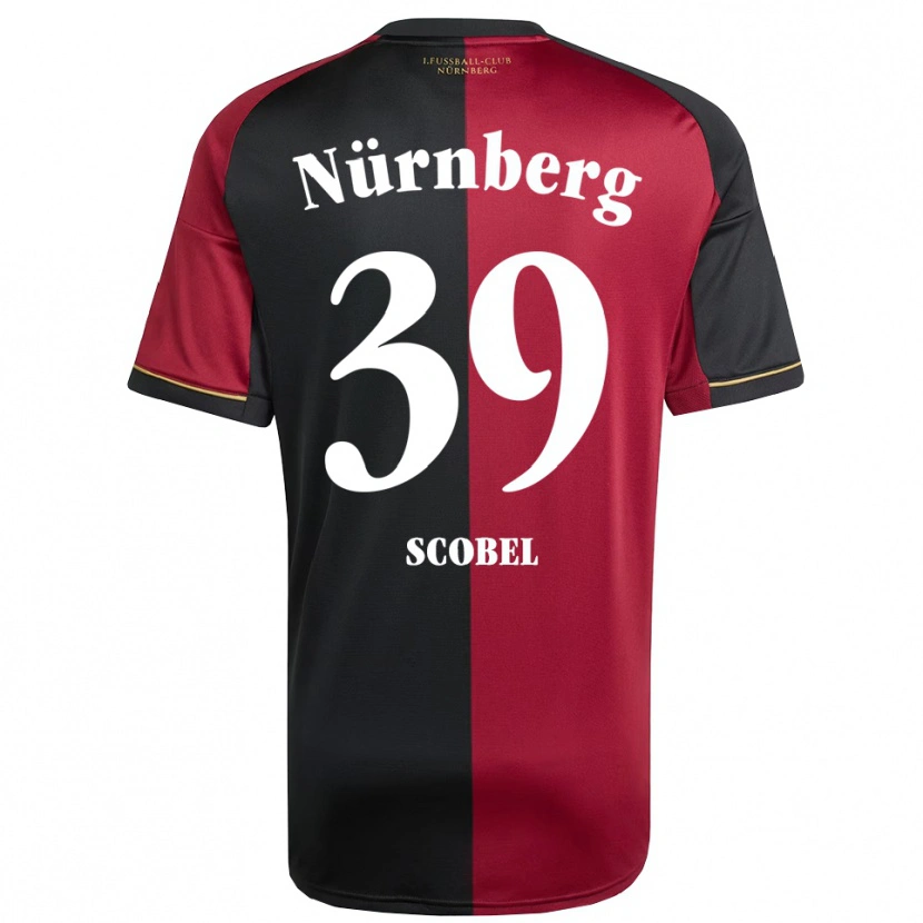 Danxen Mann Piet Scobel #39 Burgunder Svart Hjemmetrøye Drakt Trøye 2025/26 Skjorter T-Skjorte