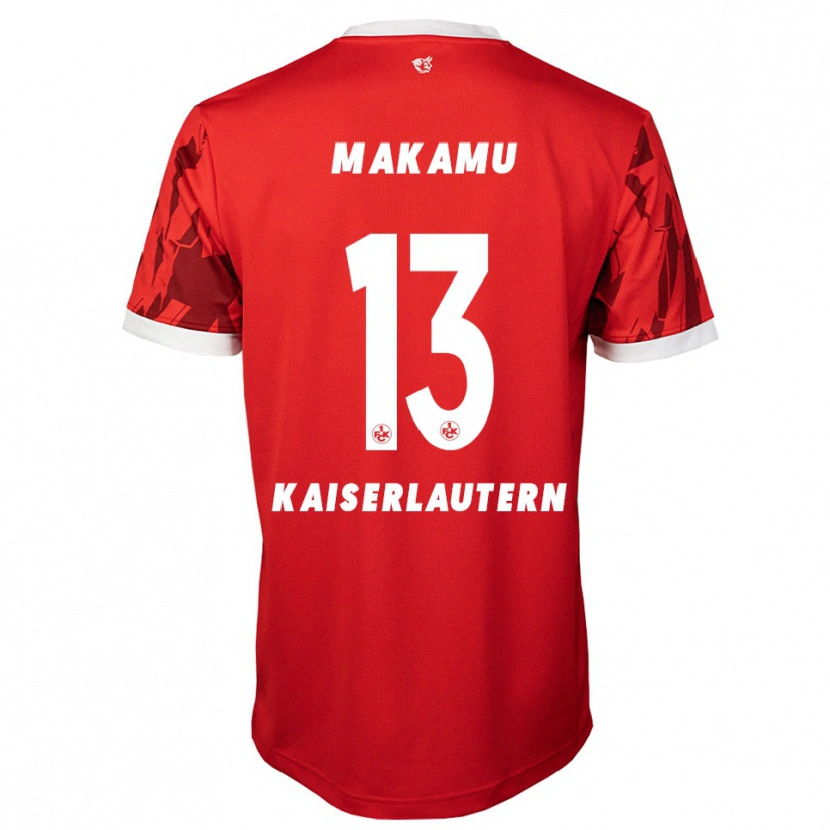 Danxen Mann Bradley Makamu #13 Rød Hvit Hjemmetrøye Drakt Trøye 2025/26 Skjorter T-Skjorte