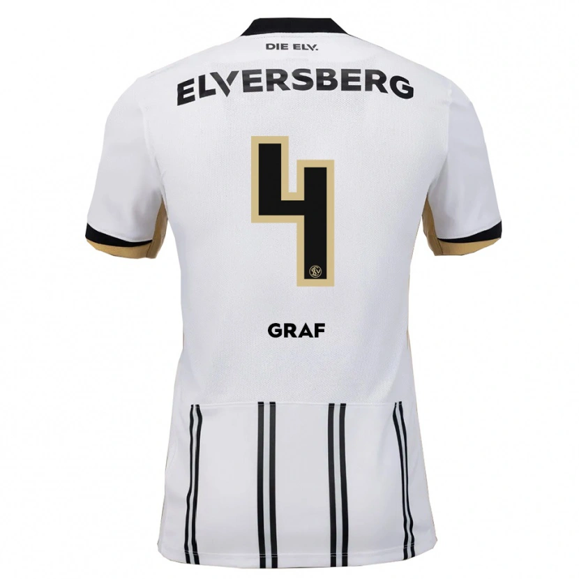 Danxen Mann Matheo Graf #4 Hvit Svart Hjemmetrøye Drakt Trøye 2025/26 Skjorter T-Skjorte