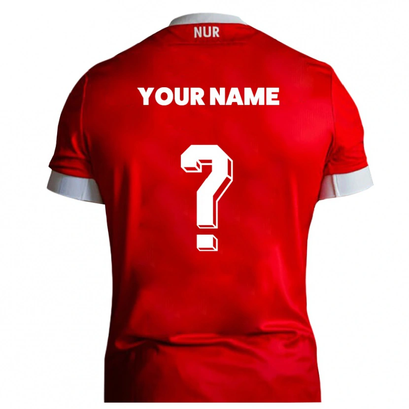 Danxen Mann Navnet Ditt #0 Rød Hvit Hjemmetrøye Drakt Trøye 2025/26 Skjorter T-Skjorte