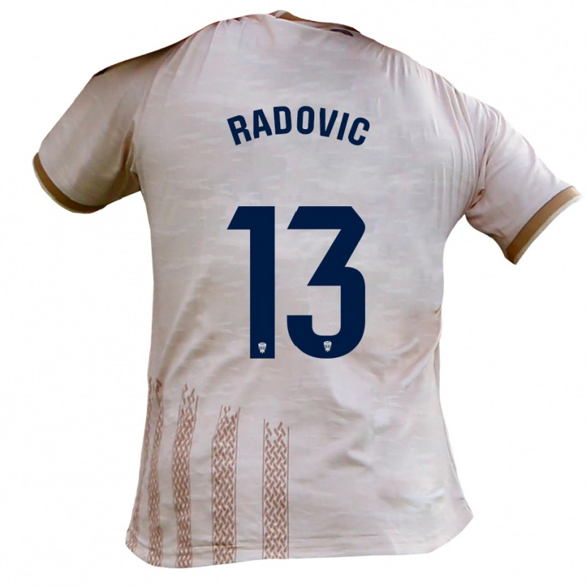 Danxen Mann Danilo Radovic #13 Off White Brun Bortetrøye Drakt Trøye 2025/26 Skjorter T-Skjorte
