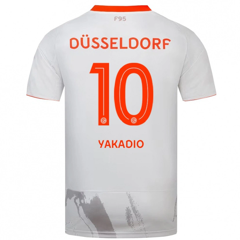 Danxen Mann Johannes Yakadio #10 Hvit Oransje Bortetrøye Drakt Trøye 2025/26 Skjorter T-Skjorte