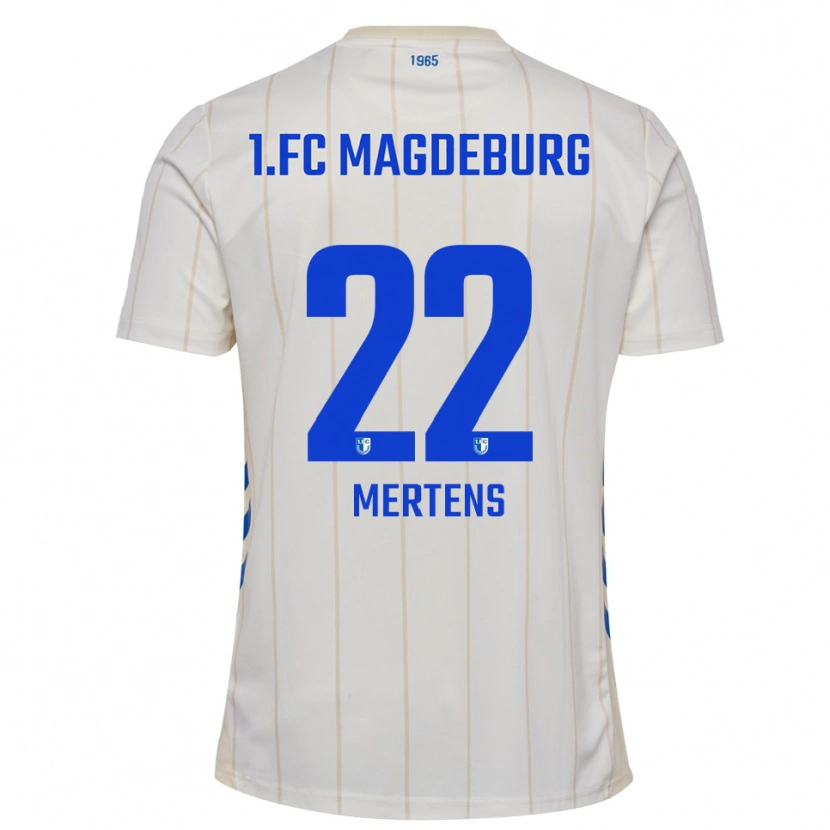 Danxen Mann Lisann Mertens #22 Hvit Blå Bortetrøye Drakt Trøye 2025/26 Skjorter T-Skjorte