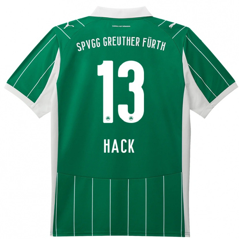 Danxen Mann Philipp Hack #13 Grønn Hvit Bortetrøye Drakt Trøye 2025/26 Skjorter T-Skjorte