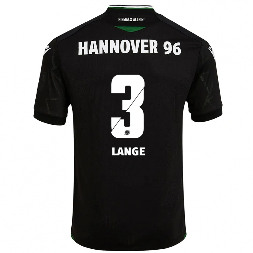 Danxen Mann Maximilian Lange #3 Svart Grønn Bortetrøye Drakt Trøye 2025/26 Skjorter T-Skjorte