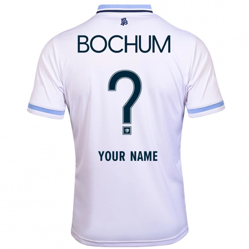 Danxen Mann Navnet Ditt #0 Hvit Himmelsblå Bortetrøye Drakt Trøye 2025/26 Skjorter T-Skjorte