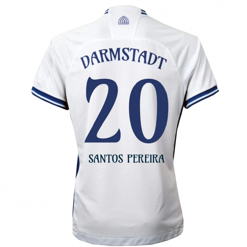 Danxen Mann Diogo Dos Santos Pereira #20 Hvit Blå Bortetrøye Drakt Trøye 2025/26 Skjorter T-Skjorte