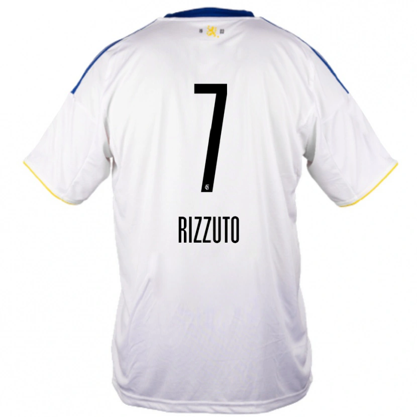 Danxen Mann Calogero Rizzuto #7 Hvit Blå Gul Bortetrøye Drakt Trøye 2025/26 Skjorter T-Skjorte