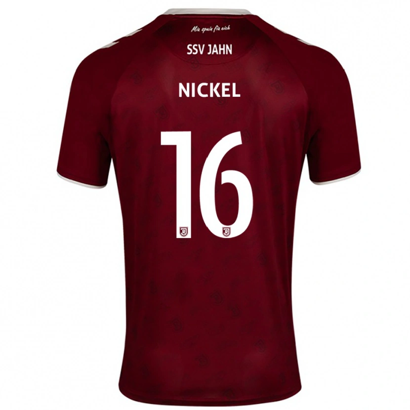 Danxen Mann Marlon Nickel #16 Burgunder Hvit Bortetrøye Drakt Trøye 2025/26 Skjorter T-Skjorte
