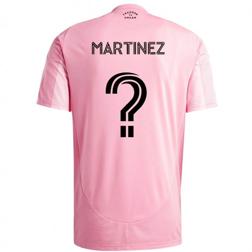 Danxen Barn Derrek Martinez #0 Rosa Svart Hjemmetrøye Drakt Trøye 2025/26 Skjorter T-Skjorte
