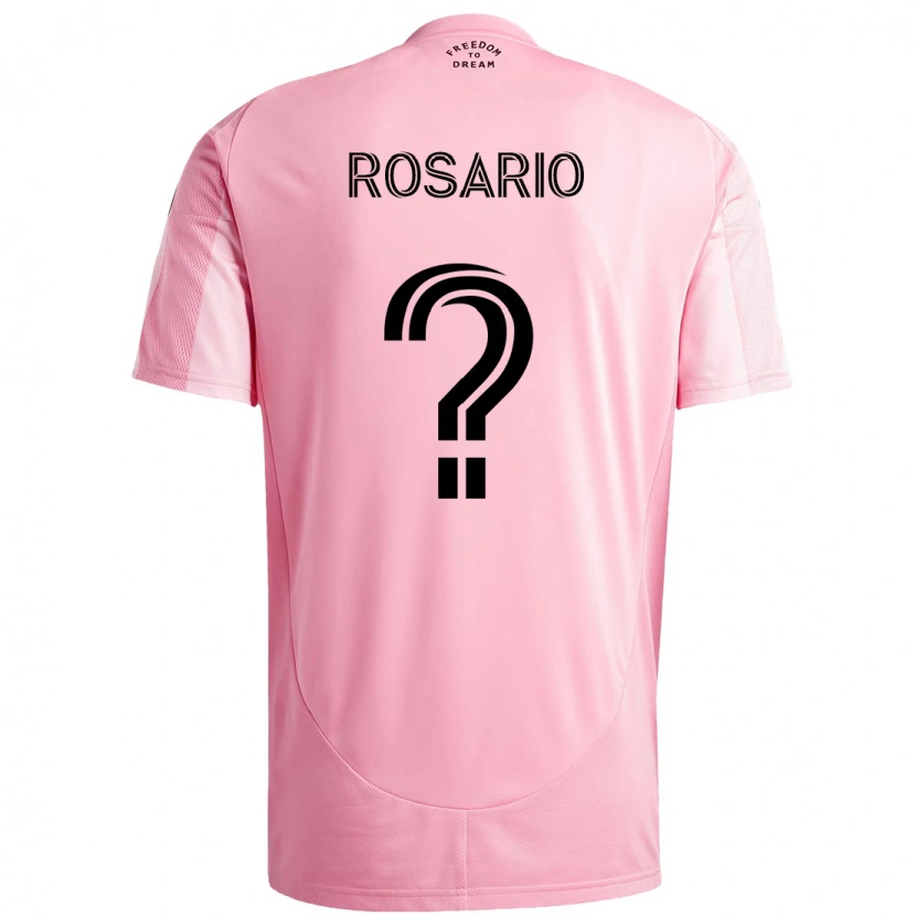 Danxen Barn Adrian Rosario #0 Rosa Svart Hjemmetrøye Drakt Trøye 2025/26 Skjorter T-Skjorte