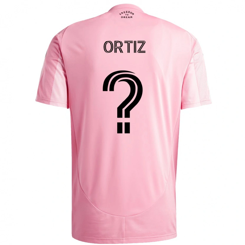 Danxen Barn Cristian Ortiz #0 Rosa Svart Hjemmetrøye Drakt Trøye 2025/26 Skjorter T-Skjorte