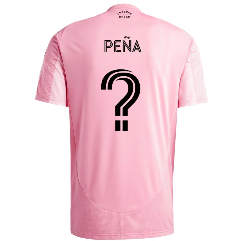 Danxen Barn Luciano Peña #0 Rosa Svart Hjemmetrøye Drakt Trøye 2025/26 Skjorter T-Skjorte