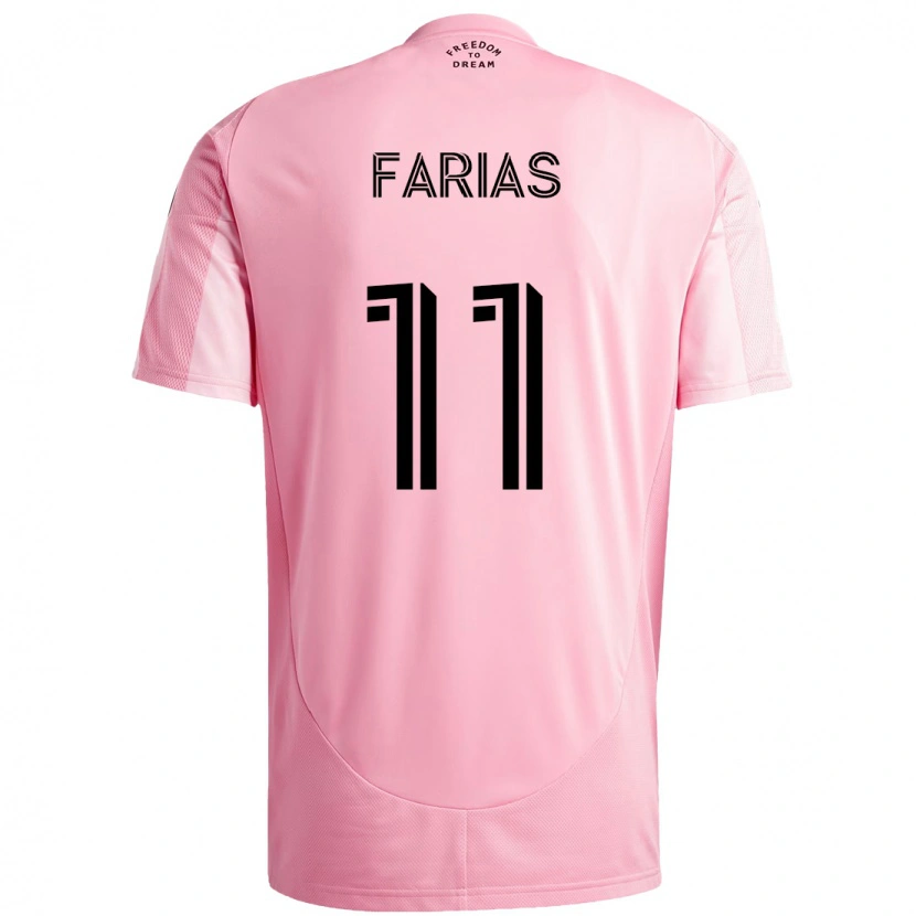 Danxen Barn Facundo Farías #11 Rosa Svart Hjemmetrøye Drakt Trøye 2025/26 Skjorter T-Skjorte