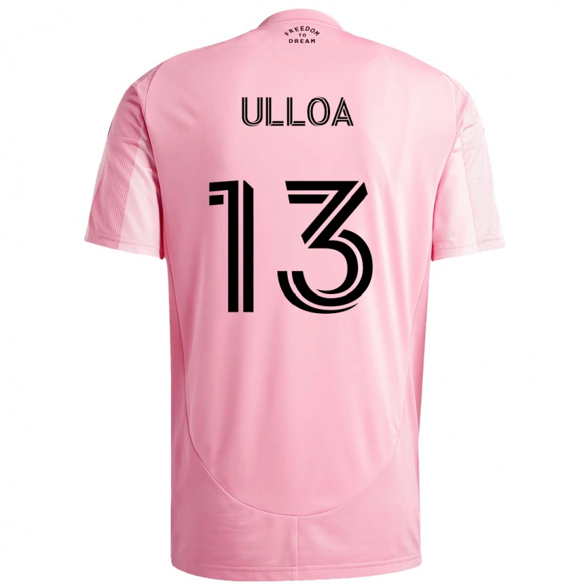 Danxen Barn Víctor Ulloa #13 Rosa Svart Hjemmetrøye Drakt Trøye 2025/26 Skjorter T-Skjorte