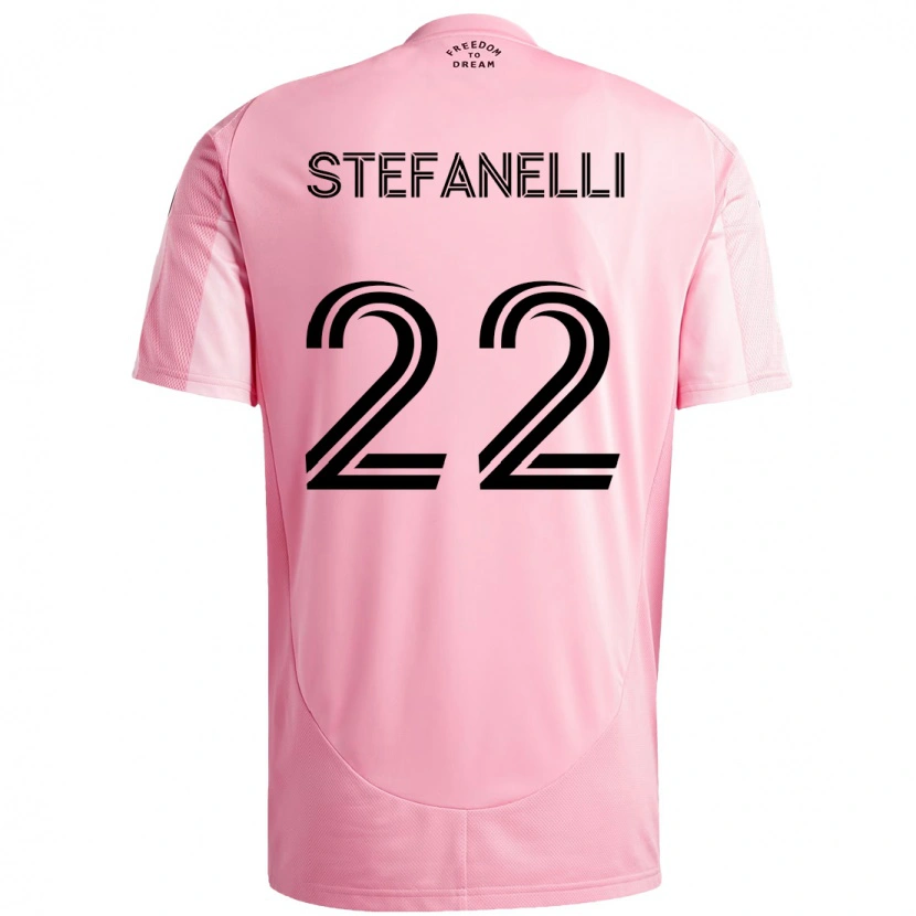 Danxen Barn Nicolás Stefanelli #22 Rosa Svart Hjemmetrøye Drakt Trøye 2025/26 Skjorter T-Skjorte