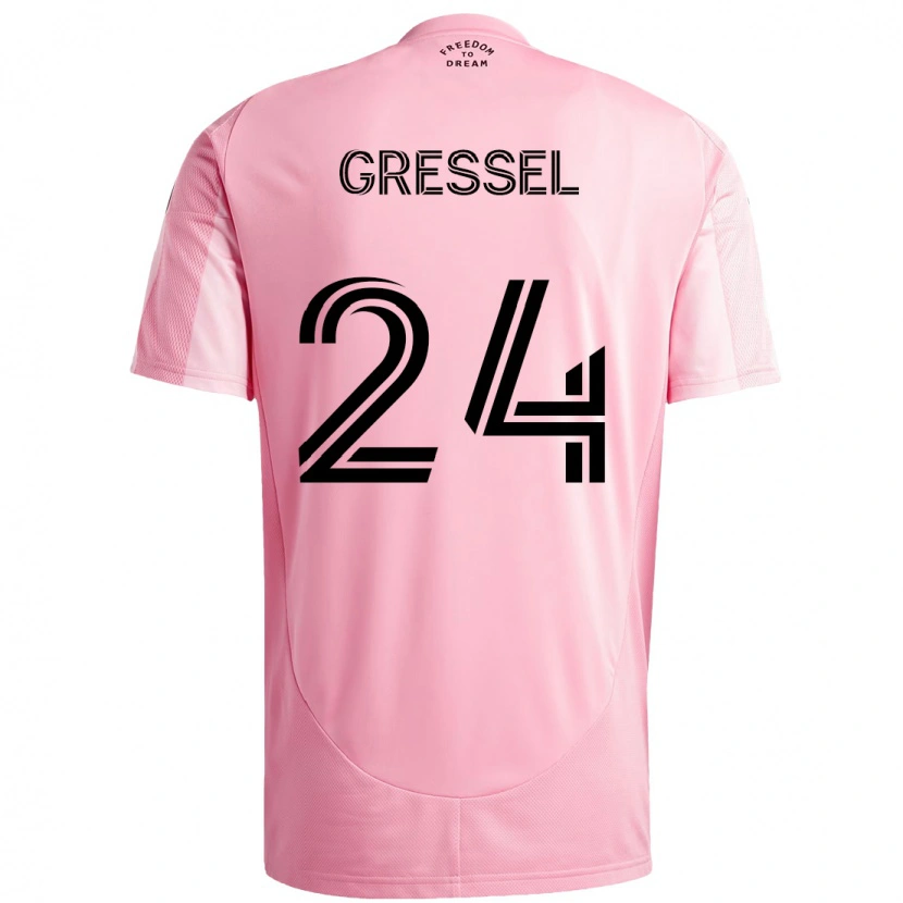 Danxen Barn Julian Gressel #24 Rosa Svart Hjemmetrøye Drakt Trøye 2025/26 Skjorter T-Skjorte
