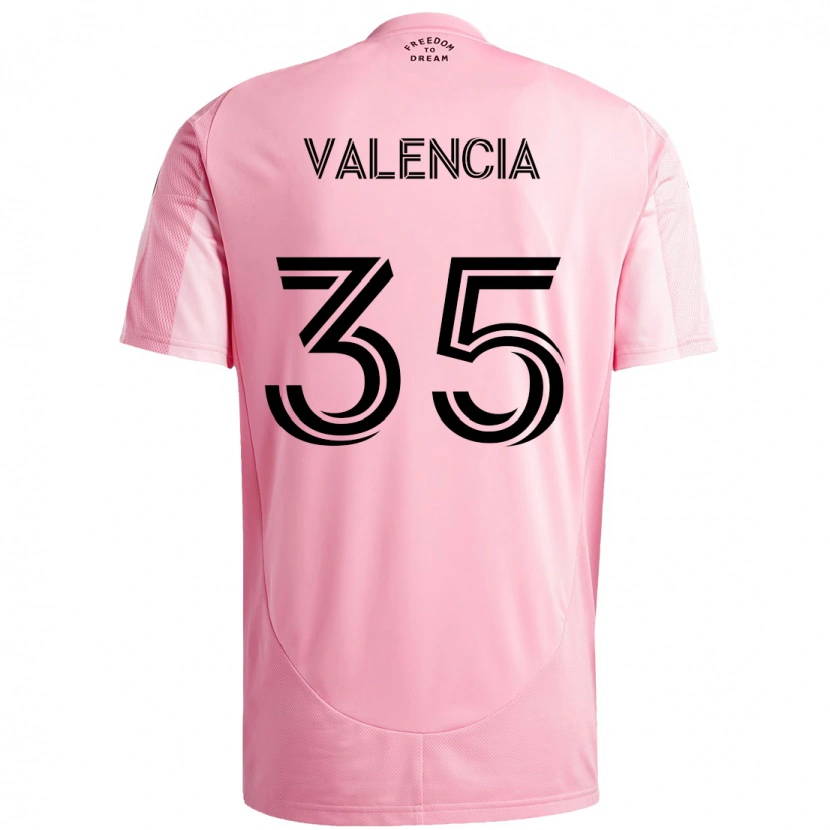 Danxen Barn Felipe Valencia #35 Rosa Svart Hjemmetrøye Drakt Trøye 2025/26 Skjorter T-Skjorte