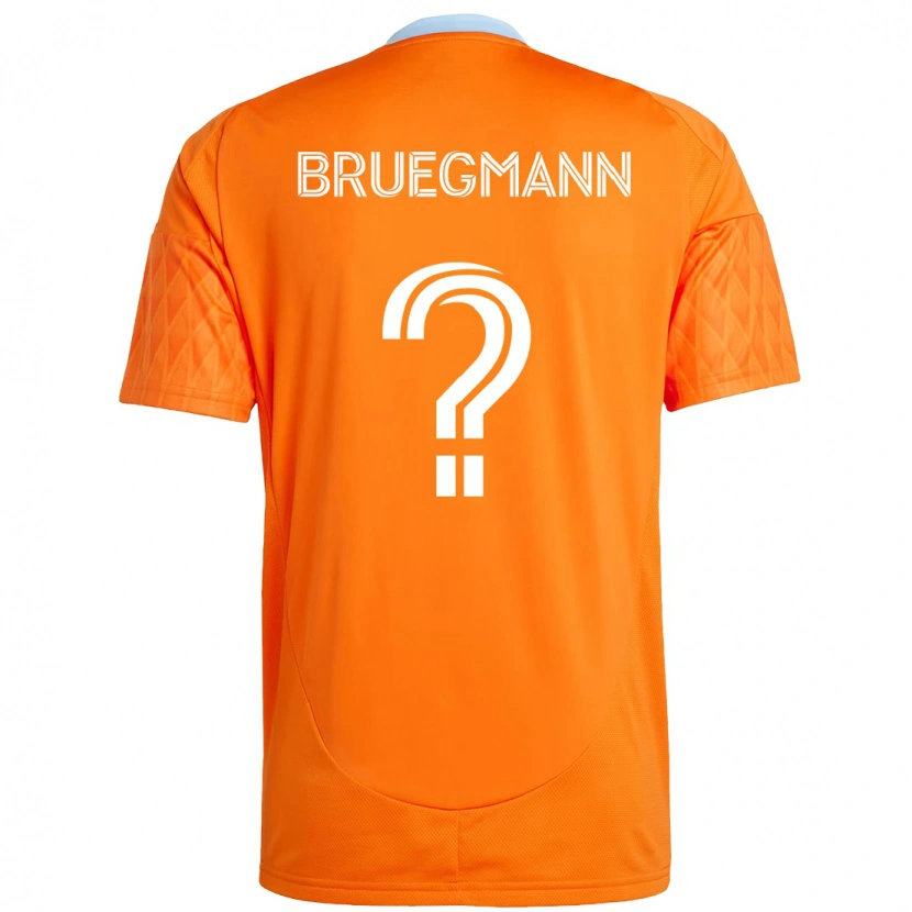 Danxen Barn Lukas Bruegmann #0 Oransje Hvit Hjemmetrøye Drakt Trøye 2025/26 Skjorter T-Skjorte