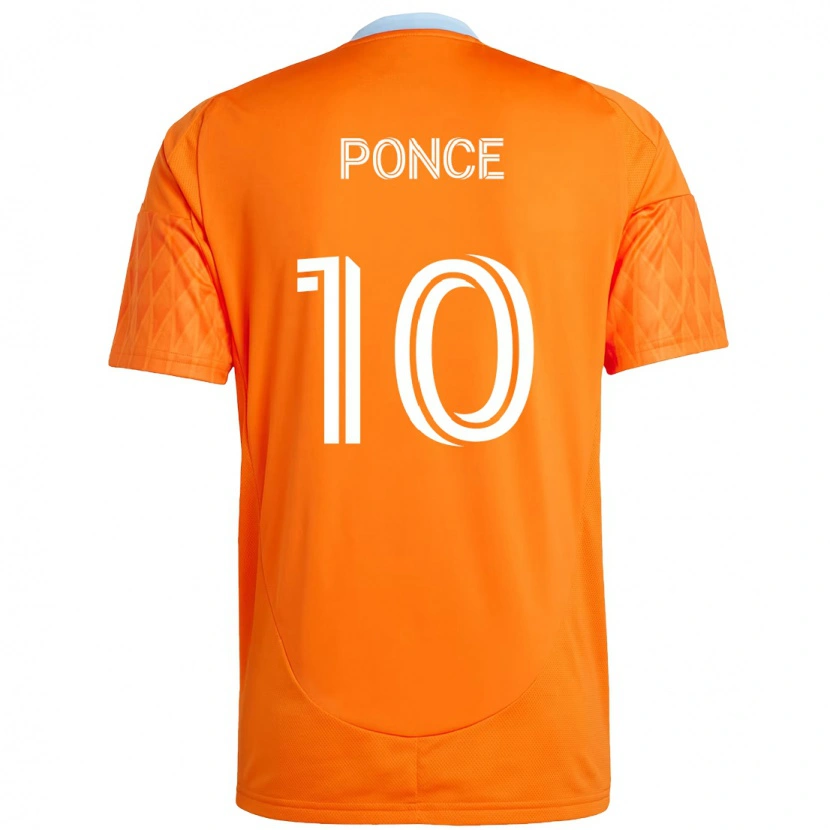 Danxen Barn Ezequiel Ponce #10 Oransje Hvit Hjemmetrøye Drakt Trøye 2025/26 Skjorter T-Skjorte