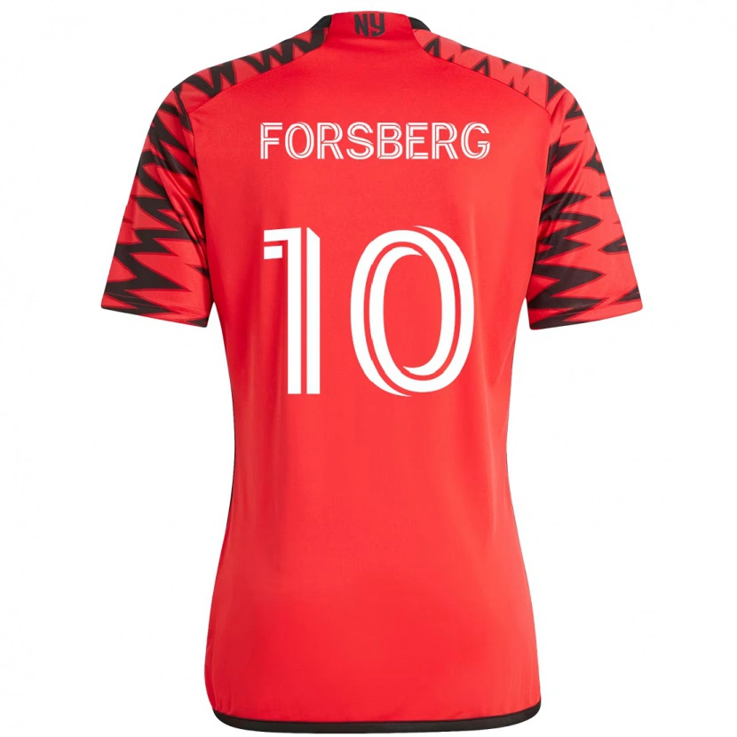 Danxen Barn Emil Forsberg #10 Rød Svart Hjemmetrøye Drakt Trøye 2025/26 Skjorter T-Skjorte