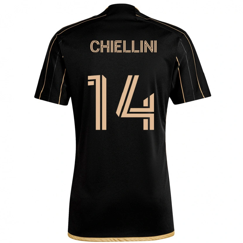Danxen Barn Giorgio Chiellini #14 Svart Brun Hjemmetrøye Drakt Trøye 2025/26 Skjorter T-Skjorte