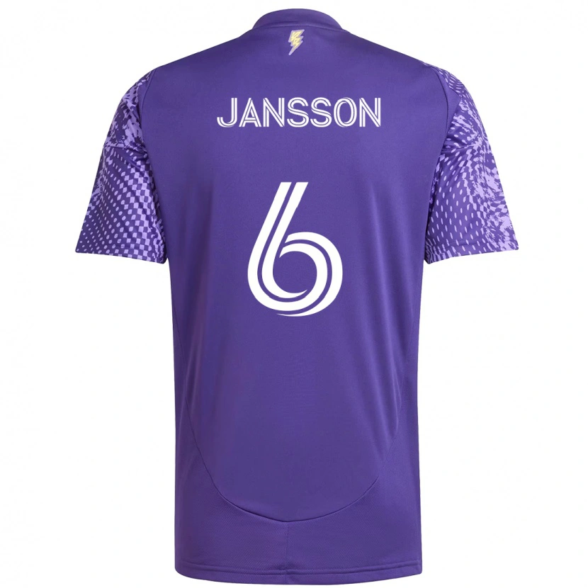 Danxen Barn Robin Jansson #6 Lilla Hvit Hjemmetrøye Drakt Trøye 2025/26 Skjorter T-Skjorte