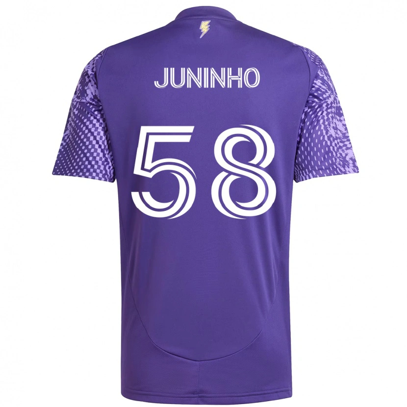 Danxen Barn Juninho #58 Lilla Hvit Hjemmetrøye Drakt Trøye 2025/26 Skjorter T-Skjorte
