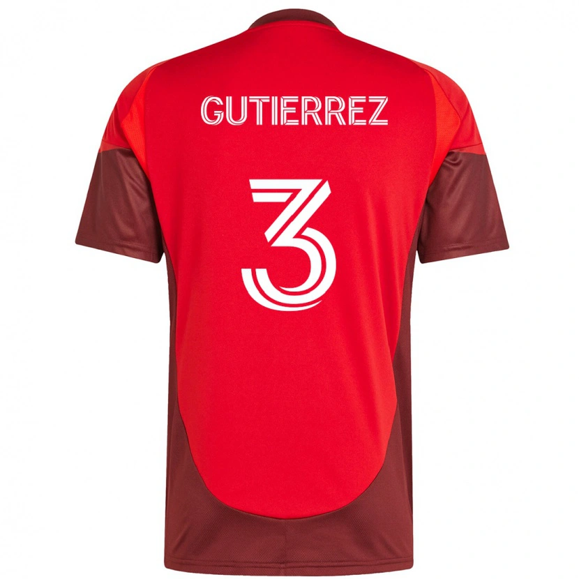 Danxen Barn Cristián Gutiérrez #3 Rød Hvit Hjemmetrøye Drakt Trøye 2025/26 Skjorter T-Skjorte