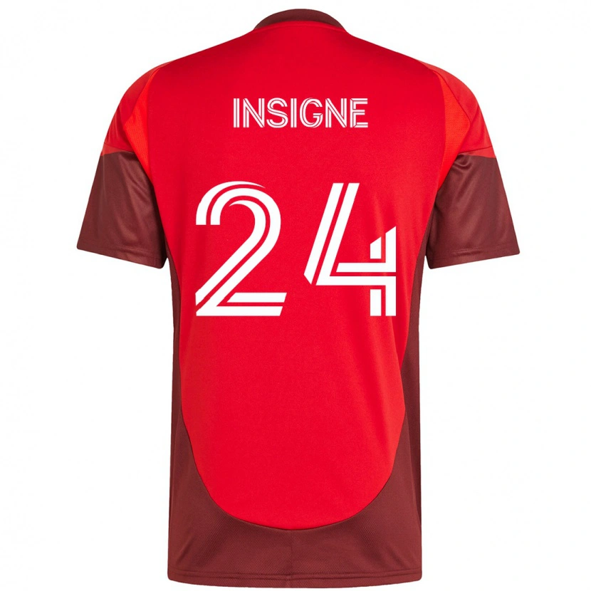 Danxen Barn Lorenzo Insigne #24 Rød Hvit Hjemmetrøye Drakt Trøye 2025/26 Skjorter T-Skjorte