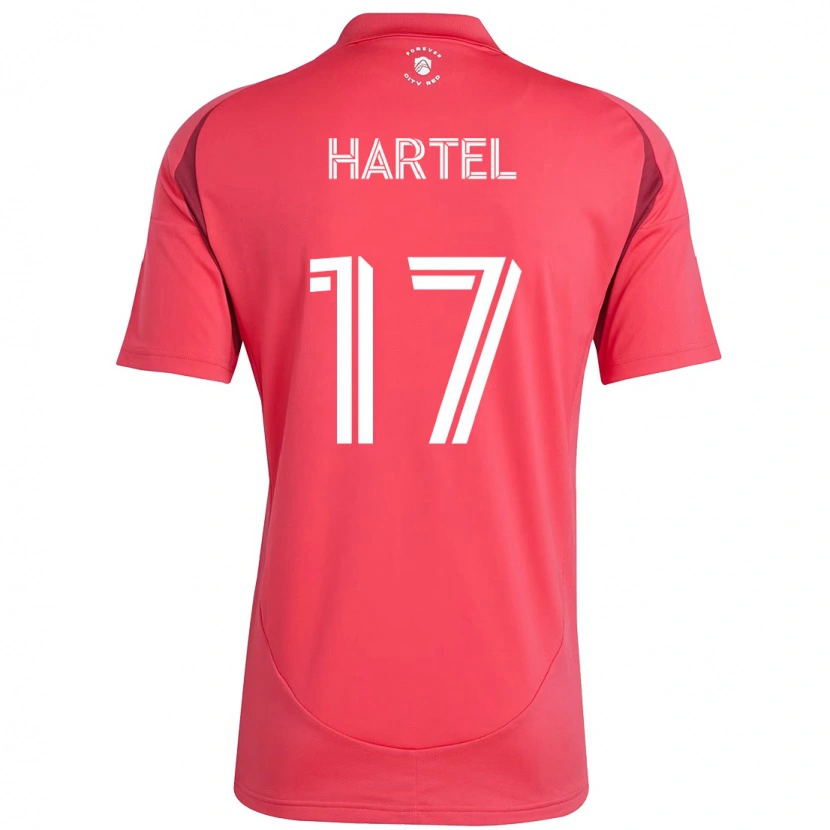 Danxen Barn Marcel Hartel #17 Magenta Hvit Hjemmetrøye Drakt Trøye 2025/26 Skjorter T-Skjorte