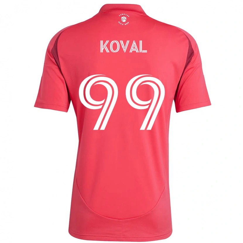 Danxen Barn Stanislav Koval #99 Magenta Hvit Hjemmetrøye Drakt Trøye 2025/26 Skjorter T-Skjorte
