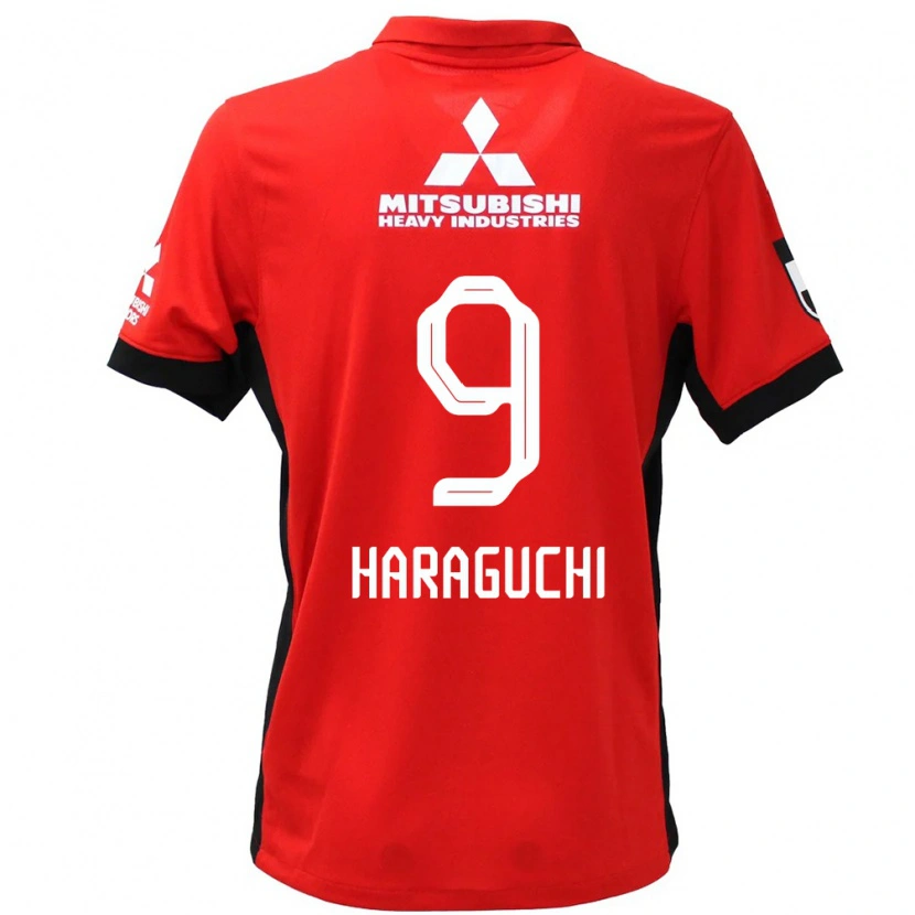 Danxen Barn Genki Haraguchi #9 Rød Hvit Hjemmetrøye Drakt Trøye 2025/26 Skjorter T-Skjorte