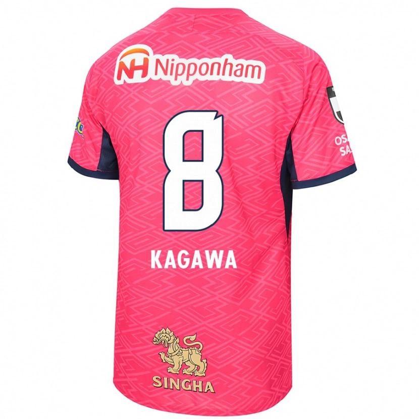 Danxen Barn Shinji Kagawa #8 Sakura Rosa Hvit Hjemmetrøye Drakt Trøye 2025/26 Skjorter T-Skjorte