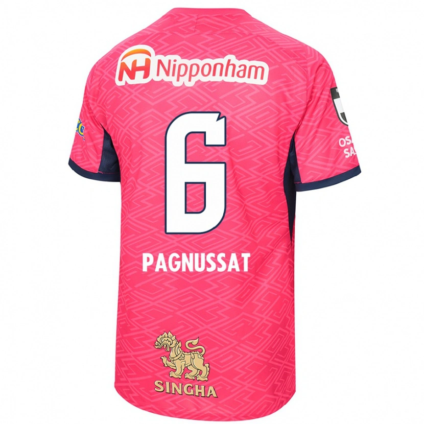 Danxen Barn Tiago Pagnussat #6 Sakura Rosa Hvit Hjemmetrøye Drakt Trøye 2025/26 Skjorter T-Skjorte