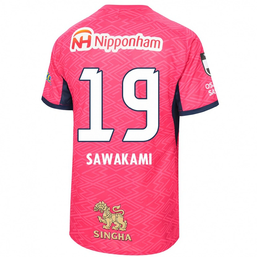 Danxen Barn Ryuji Sawakami #19 Sakura Rosa Hvit Hjemmetrøye Drakt Trøye 2025/26 Skjorter T-Skjorte