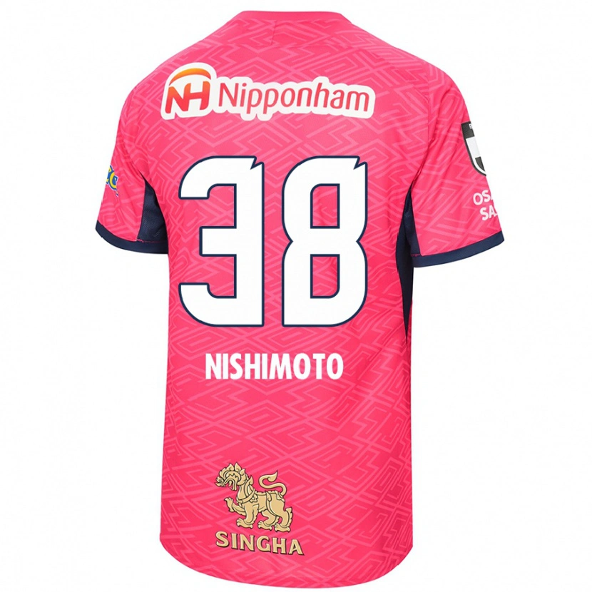 Danxen Barn Masataka Nishimoto #38 Sakura Rosa Hvit Hjemmetrøye Drakt Trøye 2025/26 Skjorter T-Skjorte