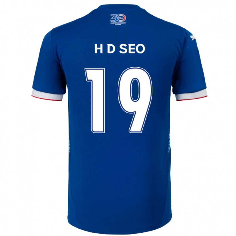 Danxen Barn Dong-Han Seo #19 Kongeblå Hvit Hjemmetrøye Drakt Trøye 2025/26 Skjorter T-Skjorte