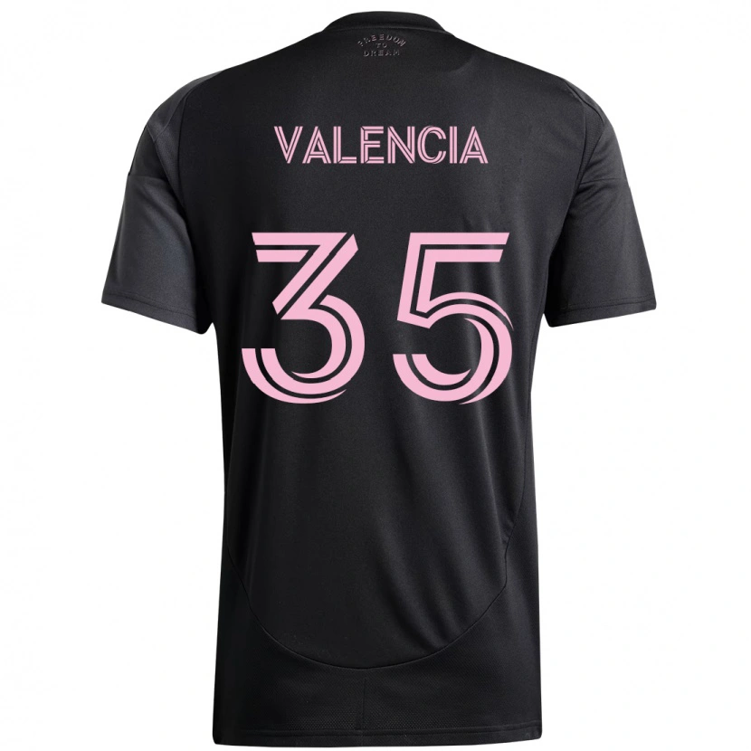 Danxen Barn Felipe Valencia #35 Svart Rosa Bortetrøye Drakt Trøye 2025/26 Skjorter T-Skjorte