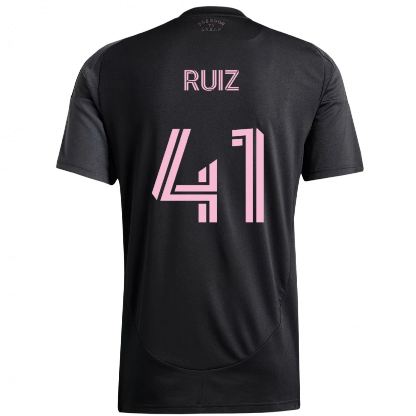 Danxen Barn David Ruíz #41 Svart Rosa Bortetrøye Drakt Trøye 2025/26 Skjorter T-Skjorte