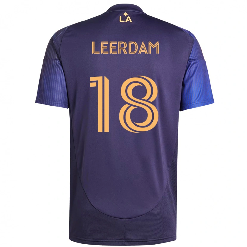 Danxen Barn Kelvin Leerdam #18 Lilla Blå Bortetrøye Drakt Trøye 2025/26 Skjorter T-Skjorte
