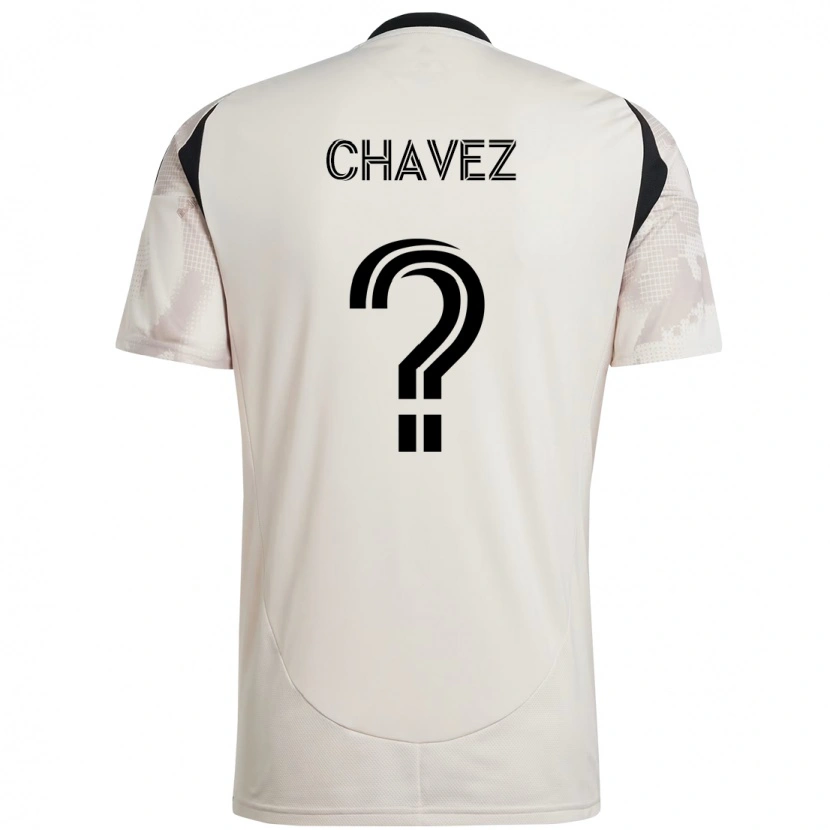 Danxen Barn Sebasthian Chavez #0 Beige Svart Bortetrøye Drakt Trøye 2025/26 Skjorter T-Skjorte