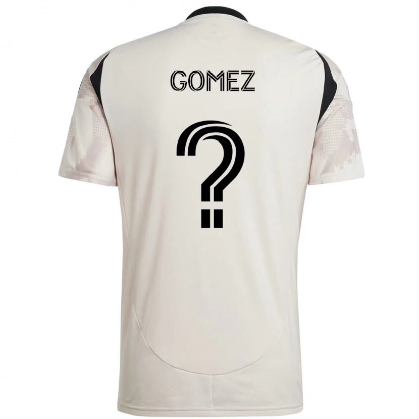 Danxen Barn Alex Gomez #0 Beige Svart Bortetrøye Drakt Trøye 2025/26 Skjorter T-Skjorte