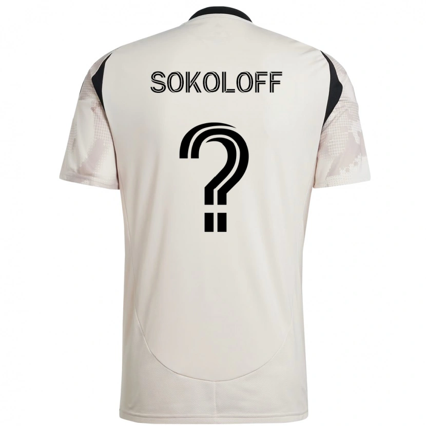 Danxen Barn Paul Sokoloff #0 Beige Svart Bortetrøye Drakt Trøye 2025/26 Skjorter T-Skjorte