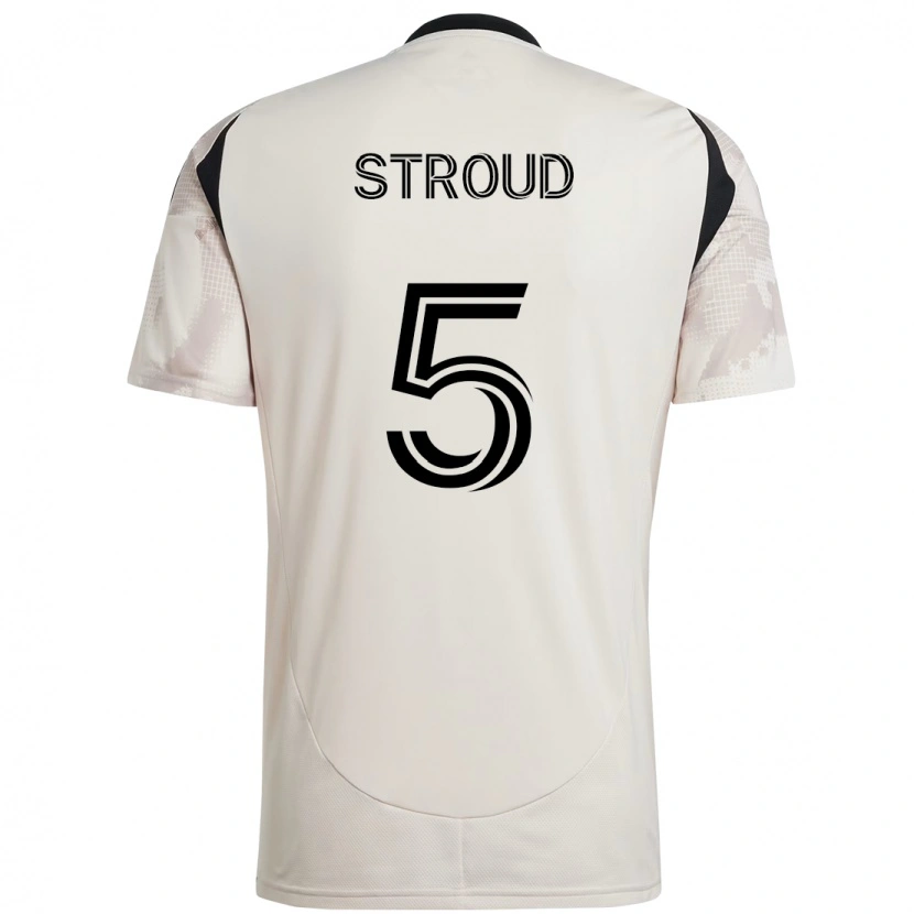 Danxen Barn Peter Stroud #5 Beige Svart Bortetrøye Drakt Trøye 2025/26 Skjorter T-Skjorte